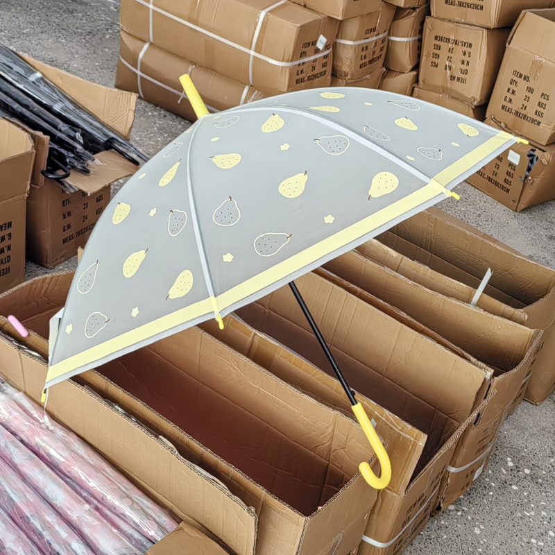 Παιδική ομπρέλα με μακριά λαβή, αυτόματο άνοιγμα, 8 βέργες, ατσάλινος σωλήνας, πλαστικό κάλυμμα 190T