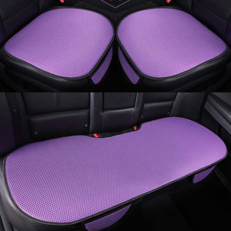 Autóülés párna, jéghideg selyem felület, csúszásmentes, szellőző, hab töltés, három darabos készlet, univerzális minden évszakra