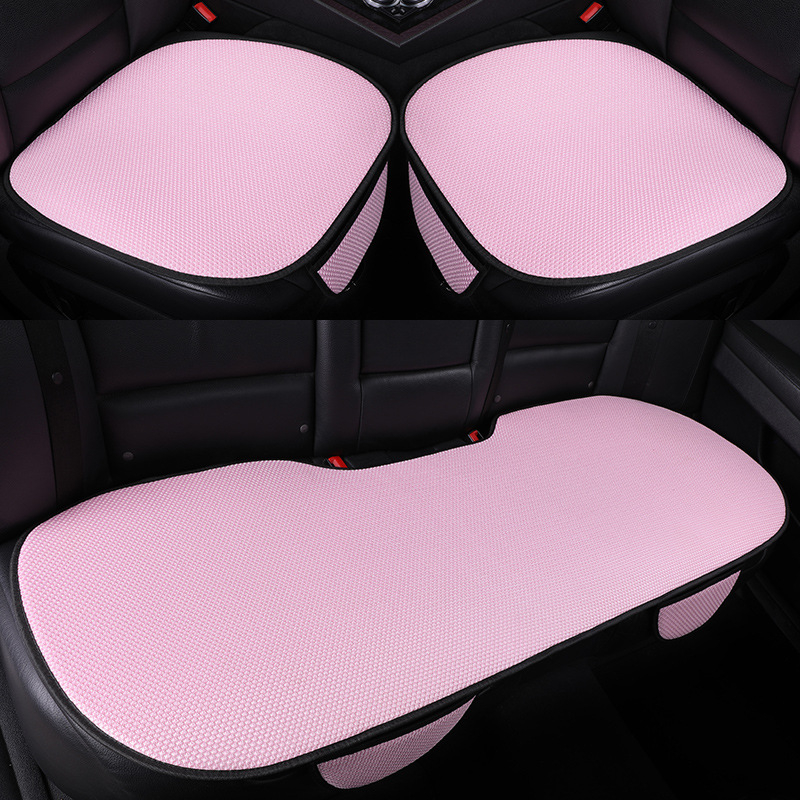 Autóülés párna, jéghideg selyem felület, csúszásmentes, szellőző, hab töltés, három darabos készlet, univerzális minden évszakra