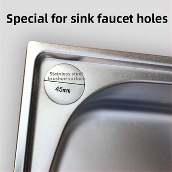 Capac decorativ pentru gaura robinetului chiuvetei, din oțel inoxidabil și PP, stil chinez modern