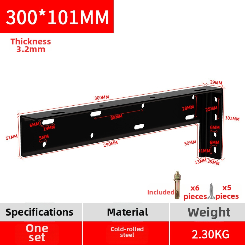 Κρεμαστός φορέας φόρτωσης τοίχου με τριγωνική στήριξη – κατάλληλος για ντουλάπες τηλεόρασης, γραφεία και ράφια (χάλυβας κρύας έλασης, μοντέρνος μινιμαλισμός, ενιαίας κατασκευής)