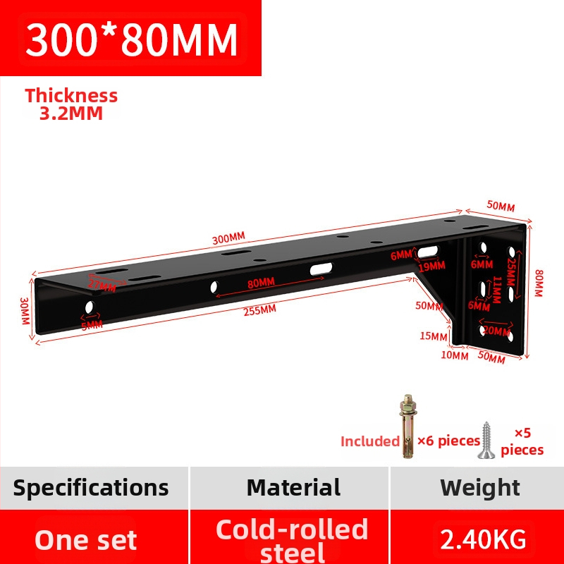 Κρεμαστός φορέας φόρτωσης τοίχου με τριγωνική στήριξη – κατάλληλος για ντουλάπες τηλεόρασης, γραφεία και ράφια (χάλυβας κρύας έλασης, μοντέρνος μινιμαλισμός, ενιαίας κατασκευής)