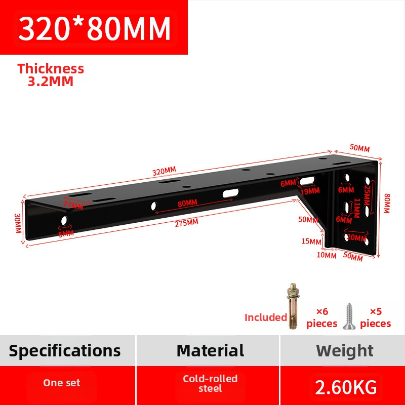 Κρεμαστός φορέας φόρτωσης τοίχου με τριγωνική στήριξη – κατάλληλος για ντουλάπες τηλεόρασης, γραφεία και ράφια (χάλυβας κρύας έλασης, μοντέρνος μινιμαλισμός, ενιαίας κατασκευής)