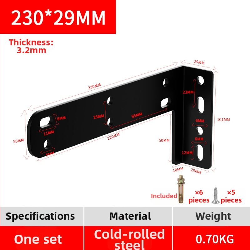 Κρεμαστός φορέας φόρτωσης τοίχου με τριγωνική στήριξη – κατάλληλος για ντουλάπες τηλεόρασης, γραφεία και ράφια (χάλυβας κρύας έλασης, μοντέρνος μινιμαλισμός, ενιαίας κατασκευής)