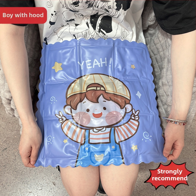 Saltea cu gel pentru răcire – pentru casă, canapea, animale de companie și cămine; Material PVC, umplere cu apă, stil inimă drăguț, personalizabil