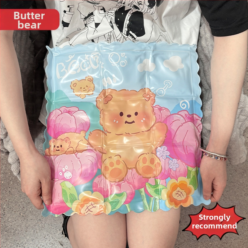 Saltea cu gel pentru răcire – pentru casă, canapea, animale de companie și cămine; Material PVC, umplere cu apă, stil inimă drăguț, personalizabil