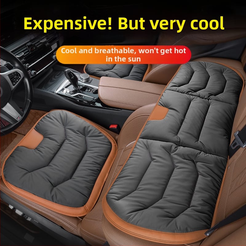 Perne de scaun auto – suprafață din piele, umplutură din bumbac catifelat, potrivită pentru toate anotimpurile, ventilată, rezistentă la murdărie