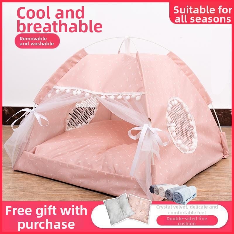 Zatvoreno mačje gnijezdo od platna — krevetić za kućne ljubimce, kućica za mačke