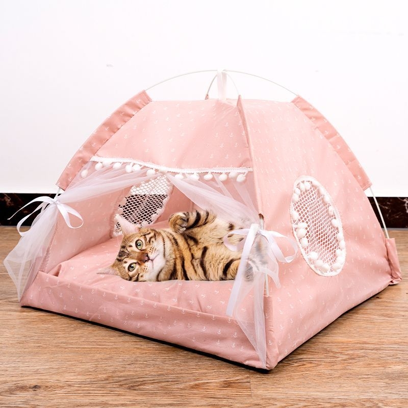 Zatvoreno mačje gnijezdo od platna — krevetić za kućne ljubimce, kućica za mačke