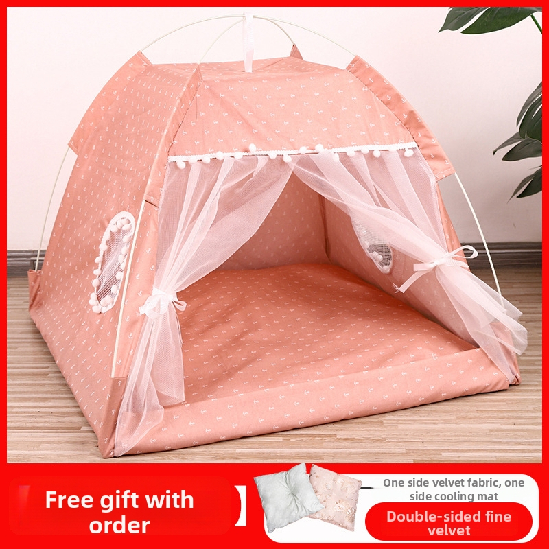 Zatvoreno mačje gnijezdo od platna — krevetić za kućne ljubimce, kućica za mačke