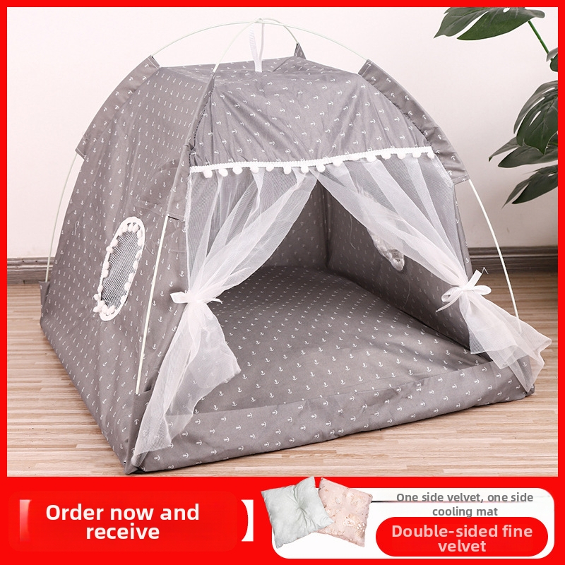 Zatvoreno mačje gnijezdo od platna — krevetić za kućne ljubimce, kućica za mačke