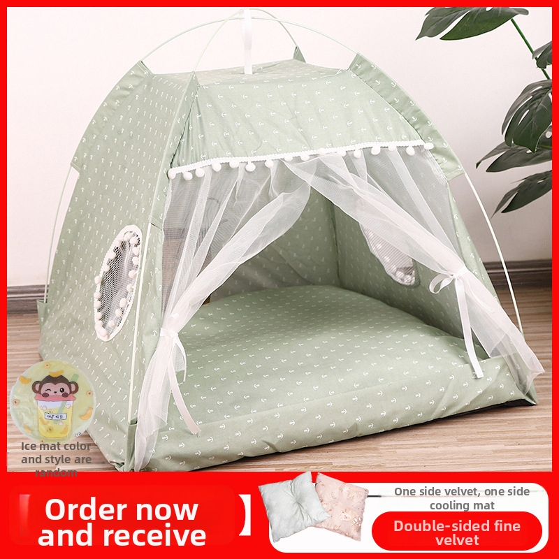 Zatvoreno mačje gnijezdo od platna — krevetić za kućne ljubimce, kućica za mačke