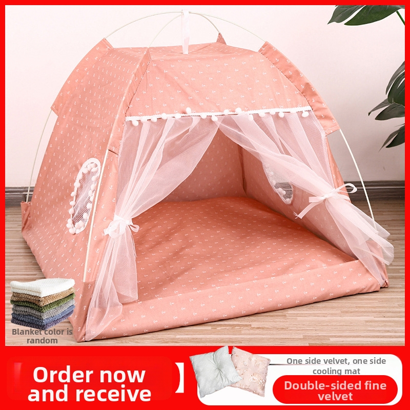 Zatvoreno mačje gnijezdo od platna — krevetić za kućne ljubimce, kućica za mačke