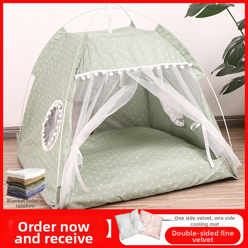 Zatvoreno mačje gnijezdo od platna — krevetić za kućne ljubimce, kućica za mačke