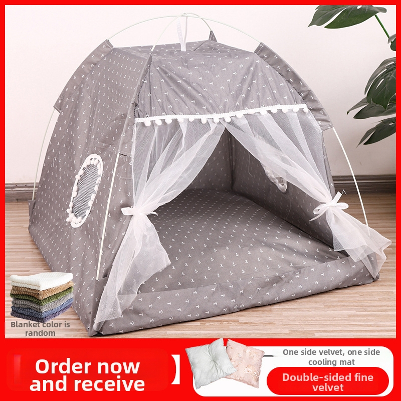 Zatvoreno mačje gnijezdo od platna — krevetić za kućne ljubimce, kućica za mačke