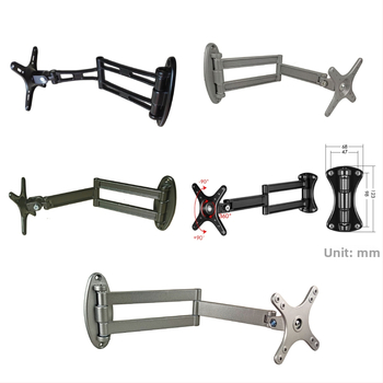 Szerelhető falra TV/monitor tartó kinyújtható és forgatható karral, univerzális kompatibilitás, mechanikus működtetés