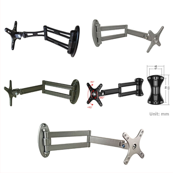 Szerelhető falra TV/monitor tartó kinyújtható és forgatható karral, univerzális kompatibilitás, mechanikus működtetés