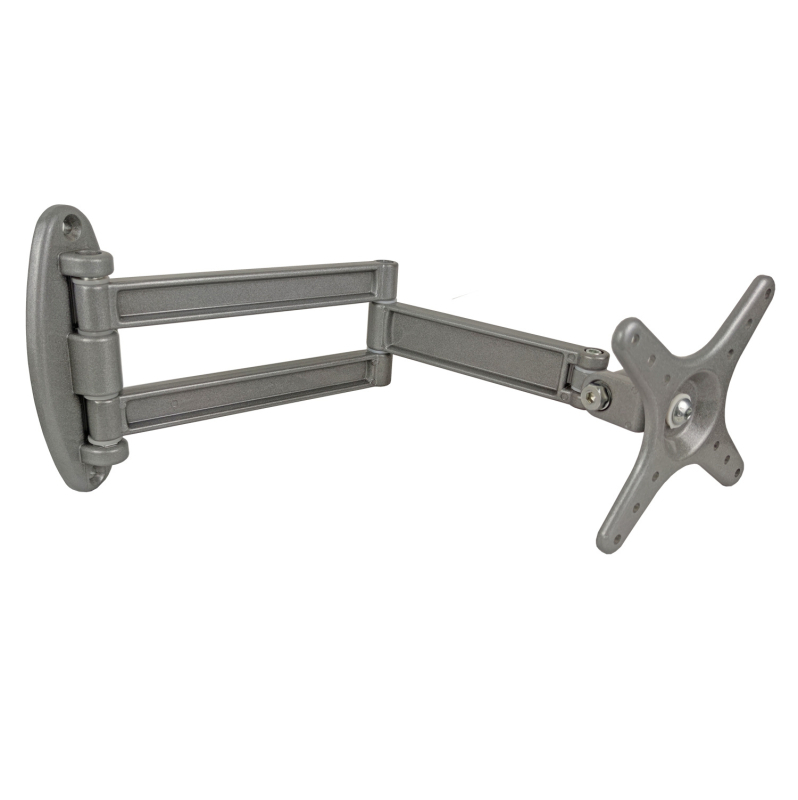 Szerelhető falra TV/monitor tartó kinyújtható és forgatható karral, univerzális kompatibilitás, mechanikus működtetés