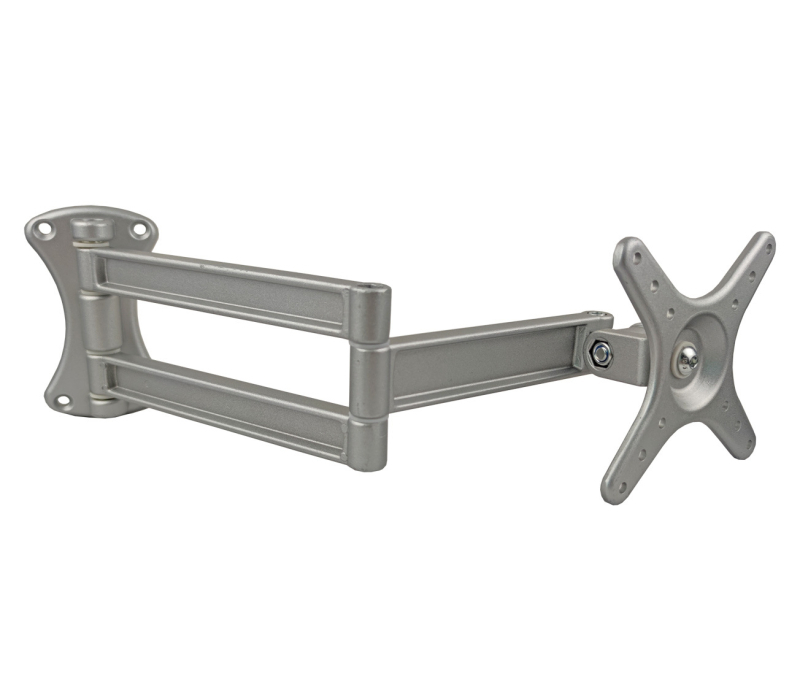 Szerelhető falra TV/monitor tartó kinyújtható és forgatható karral, univerzális kompatibilitás, mechanikus működtetés