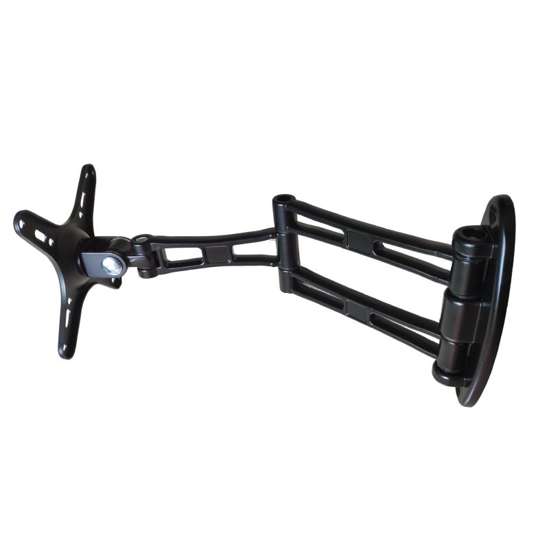 Szerelhető falra TV/monitor tartó kinyújtható és forgatható karral, univerzális kompatibilitás, mechanikus működtetés