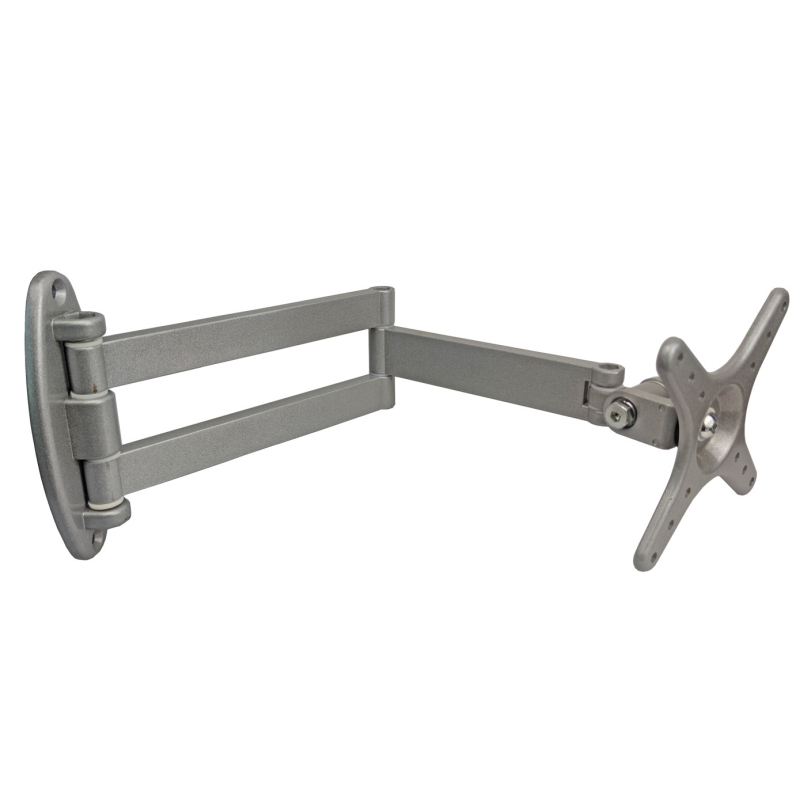 Szerelhető falra TV/monitor tartó kinyújtható és forgatható karral, univerzális kompatibilitás, mechanikus működtetés