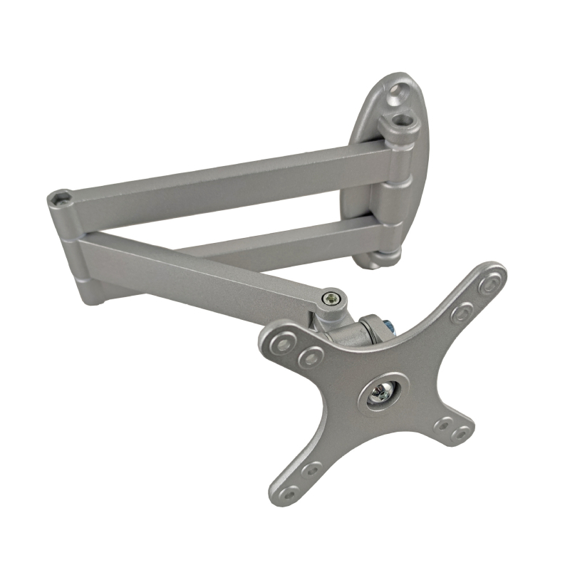 Szerelhető falra TV/monitor tartó kinyújtható és forgatható karral, univerzális kompatibilitás, mechanikus működtetés