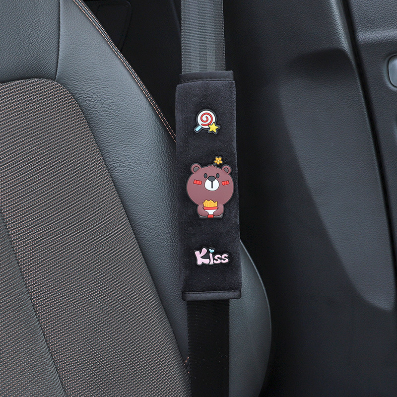 Zaštitnik za rameni sigurnosnog pojasa automobila, mekan poliester, dizajn crtić božanstva, prilagodljiv, marka Qiao Lin, težina 0,1 kg