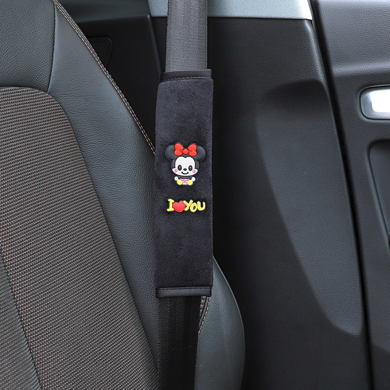 Zaštitnik za rameni sigurnosnog pojasa automobila, mekan poliester, dizajn crtić božanstva, prilagodljiv, marka Qiao Lin, težina 0,1 kg