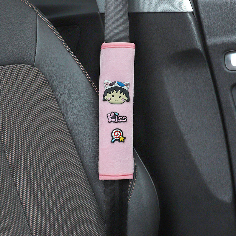 Zaštitnik za rameni sigurnosnog pojasa automobila, mekan poliester, dizajn crtić božanstva, prilagodljiv, marka Qiao Lin, težina 0,1 kg