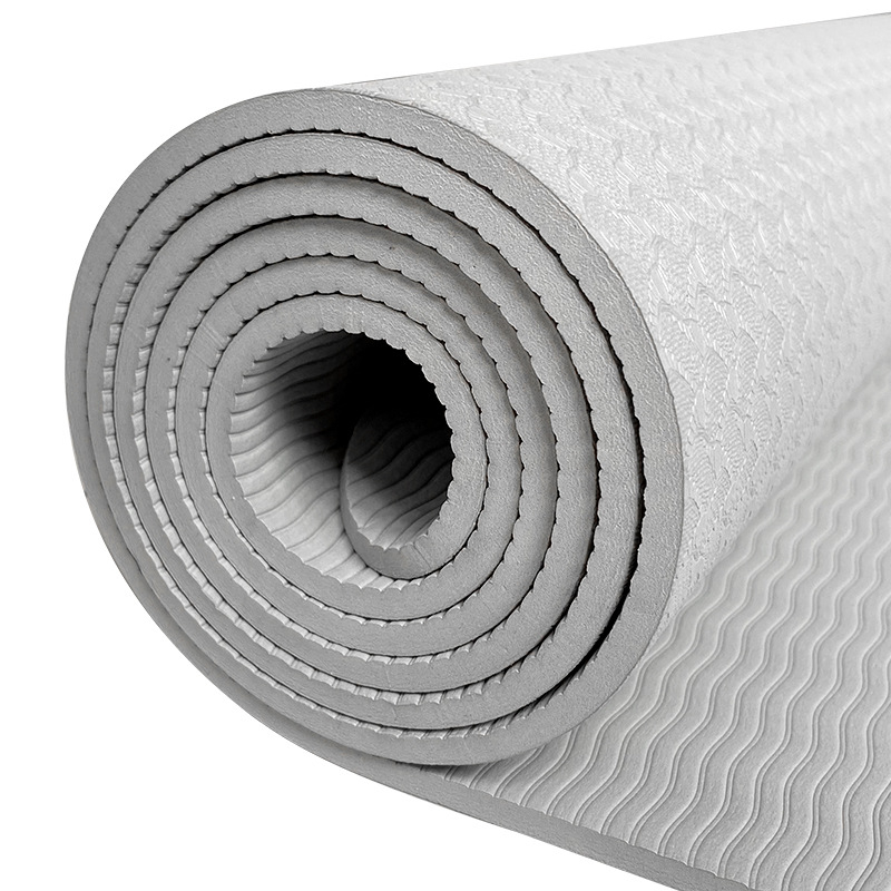 Joga prostirka TPE s geometrijskim uzorkom, debljina 6 mm, težina 850 g