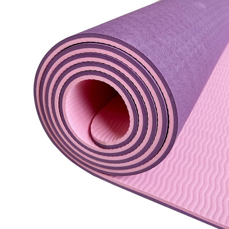 Joga prostirka TPE s geometrijskim uzorkom, debljina 6 mm, težina 850 g