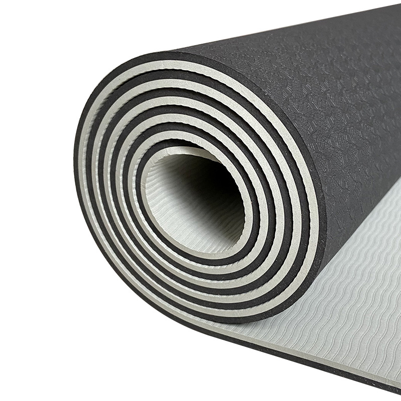 Joga prostirka TPE s geometrijskim uzorkom, debljina 6 mm, težina 850 g