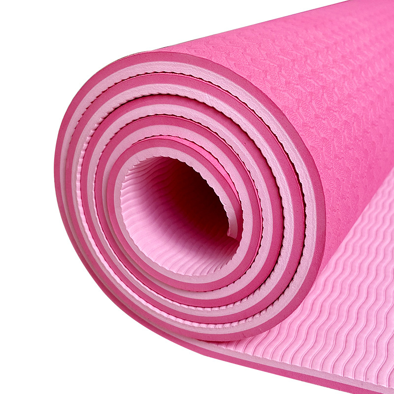 Joga prostirka TPE s geometrijskim uzorkom, debljina 6 mm, težina 850 g