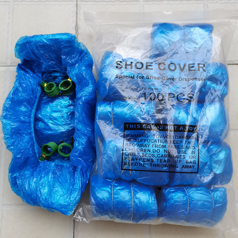 Μίας χρήσης καλύμματα παπουτσιών από PE με κλείσιμο τύπου Τ, κατάλληλα για οικιακή ή γραφείου χρήση, προστασία από τη σκόνη.