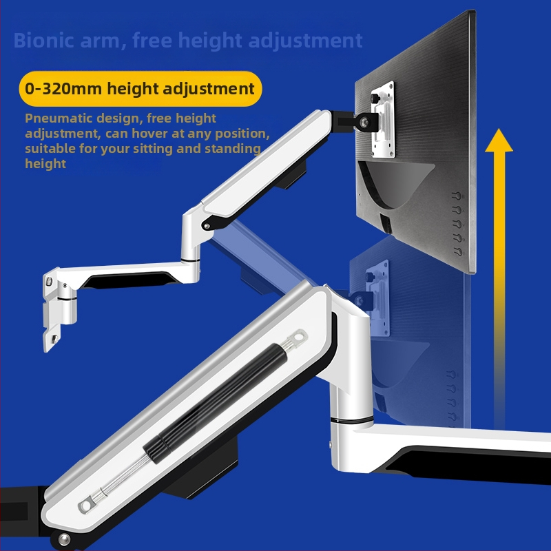 Ipari szintű univerzális falra szerelhető monitorkar teleszkópos hosszabbítással, teherbírás 5–10 kg