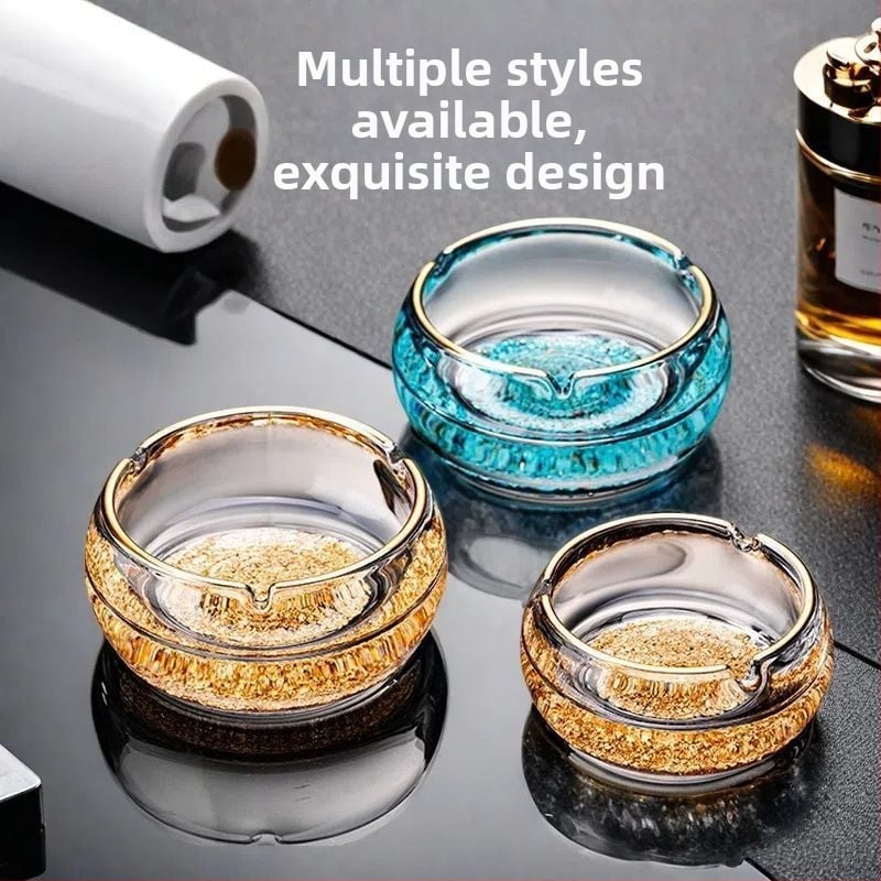 Scrumieră din sticlă de cristal, design luxos, personalizabil, marcă Tongchuang, imprimare logo disponibil