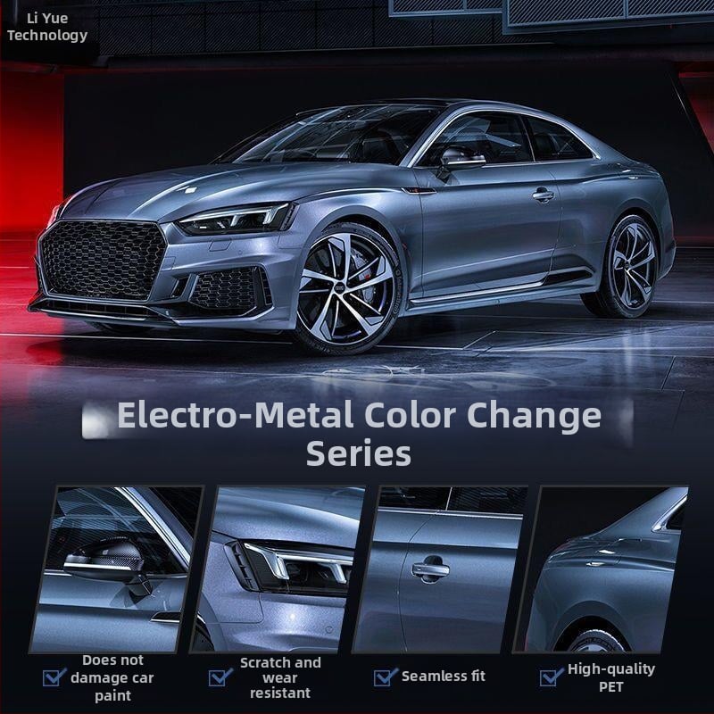 Autocolant pentru caroserie, film electro-optic metal color-change, acoperire completă a vehiculului, personalizabil, tip autoadeziv
