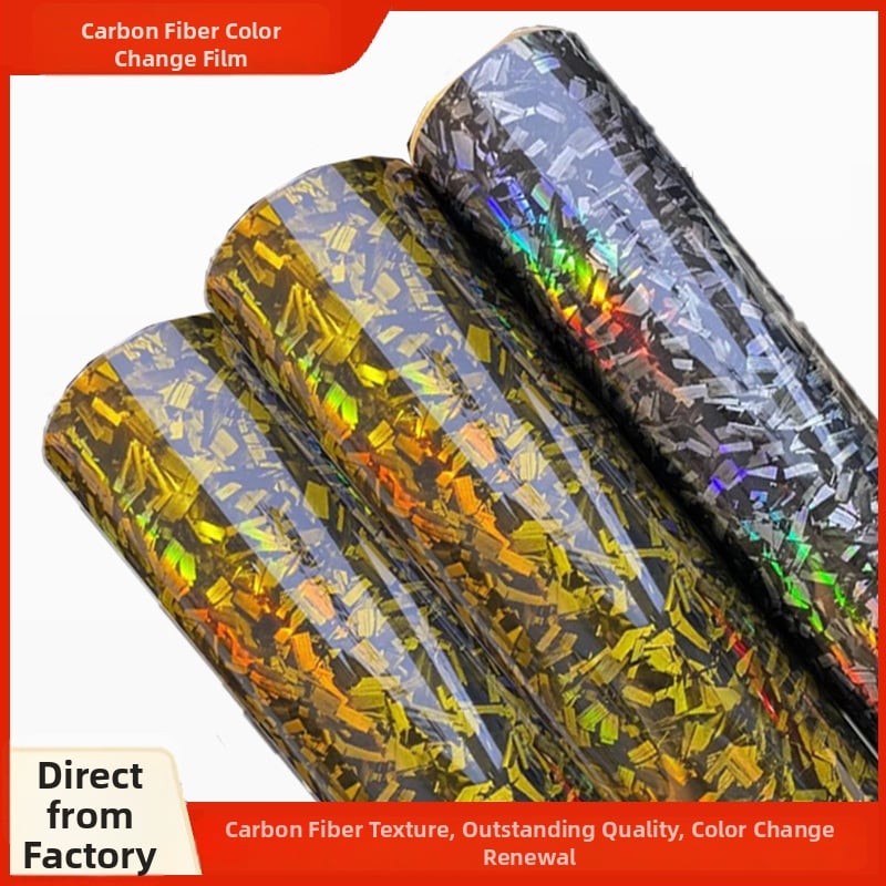 Autocolant complet pentru mașină din PVC cu model fibră de carbon, montaj cu adeziv, potrivit pentru mașină, motocicletă, vehicul electric și oglindă retrovizoare