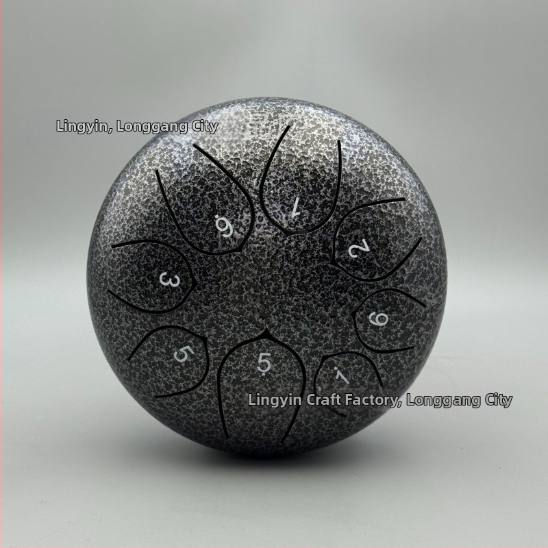 Jazýčkový bubon z karbónovej ocele, 8 tónov, model 6-8-8, pre deti a meditáciu