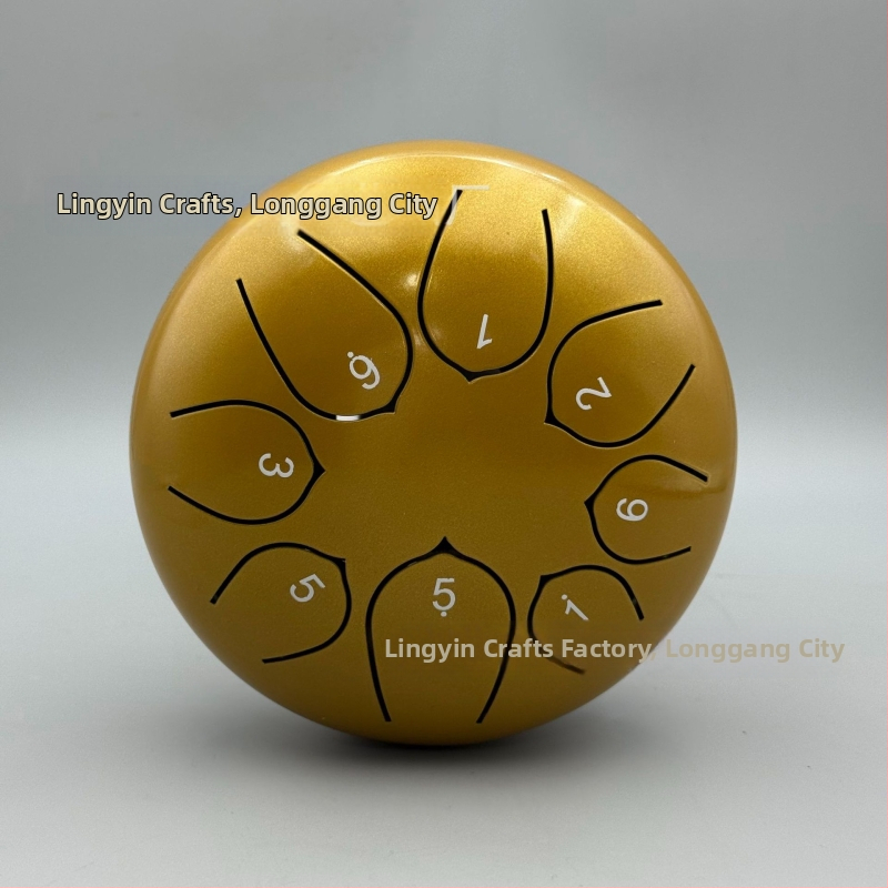 Jazýčkový bubon z karbónovej ocele, 8 tónov, model 6-8-8, pre deti a meditáciu