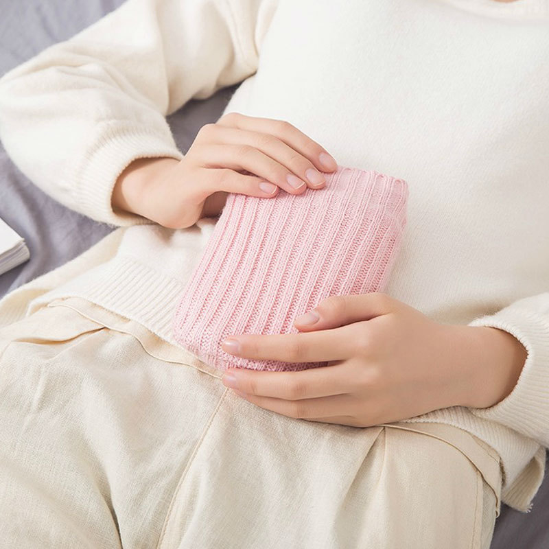 Σιλικονούχο θερμαντικό μπουκάλι νερού με πλήρωση, αυτοθερμαινόμενο, ανθεκτικό σε εκρήξεις, διπλής χρήσης ζεστό/κρύο, φορητό plush θερμαντικό χέρι