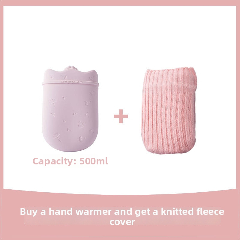 Silikónová fľaša na horúcu vodu s naplnením vodou, samohrejúca, výbušne odolná, dvojité použitie teplo/chlad, prenosná plyšová pomôcka
