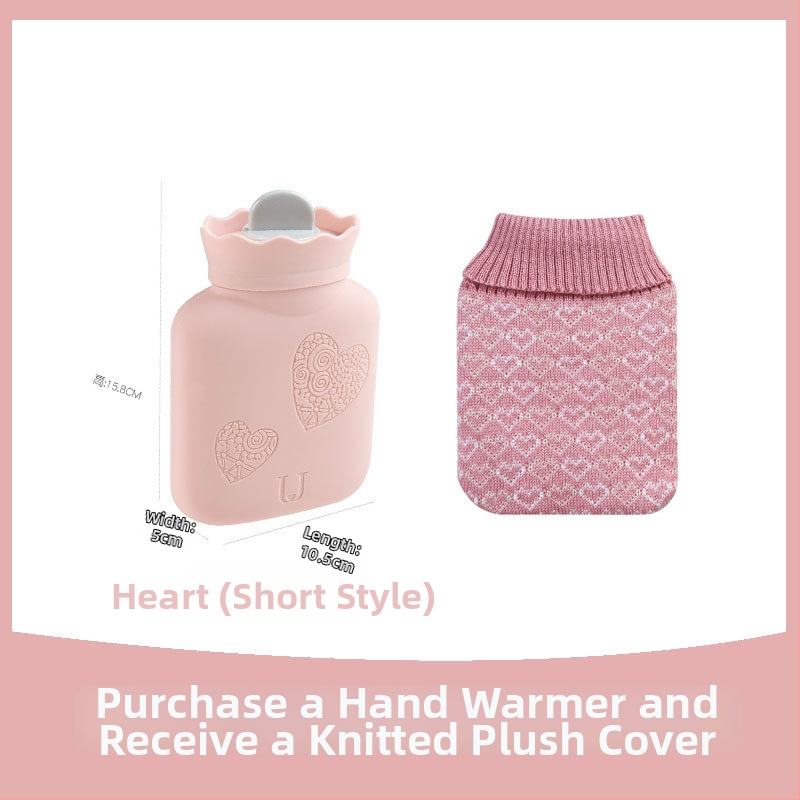 Silikónová fľaša na horúcu vodu s naplnením vodou, samohrejúca, výbušne odolná, dvojité použitie teplo/chlad, prenosná plyšová pomôcka