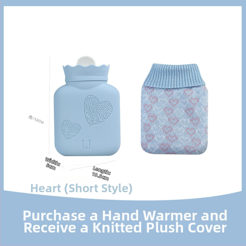 Silikónová fľaša na horúcu vodu s naplnením vodou, samohrejúca, výbušne odolná, dvojité použitie teplo/chlad, prenosná plyšová pomôcka