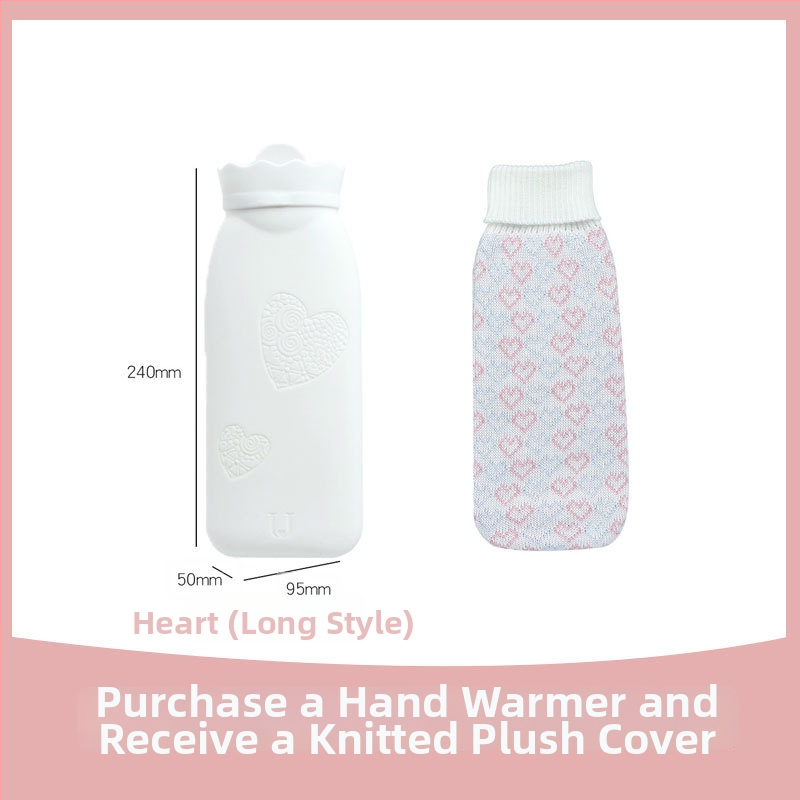 Silikónová fľaša na horúcu vodu s naplnením vodou, samohrejúca, výbušne odolná, dvojité použitie teplo/chlad, prenosná plyšová pomôcka