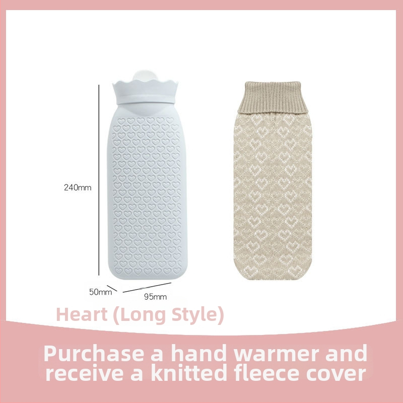 Silikónová fľaša na horúcu vodu s naplnením vodou, samohrejúca, výbušne odolná, dvojité použitie teplo/chlad, prenosná plyšová pomôcka