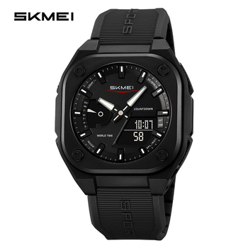 Skmei Moment Beauty Unisex sportski elektronički sat s analogno-digitalnim zaslonom, vodootporan do 50 m, svjetsko vrijeme, štoperica, datum