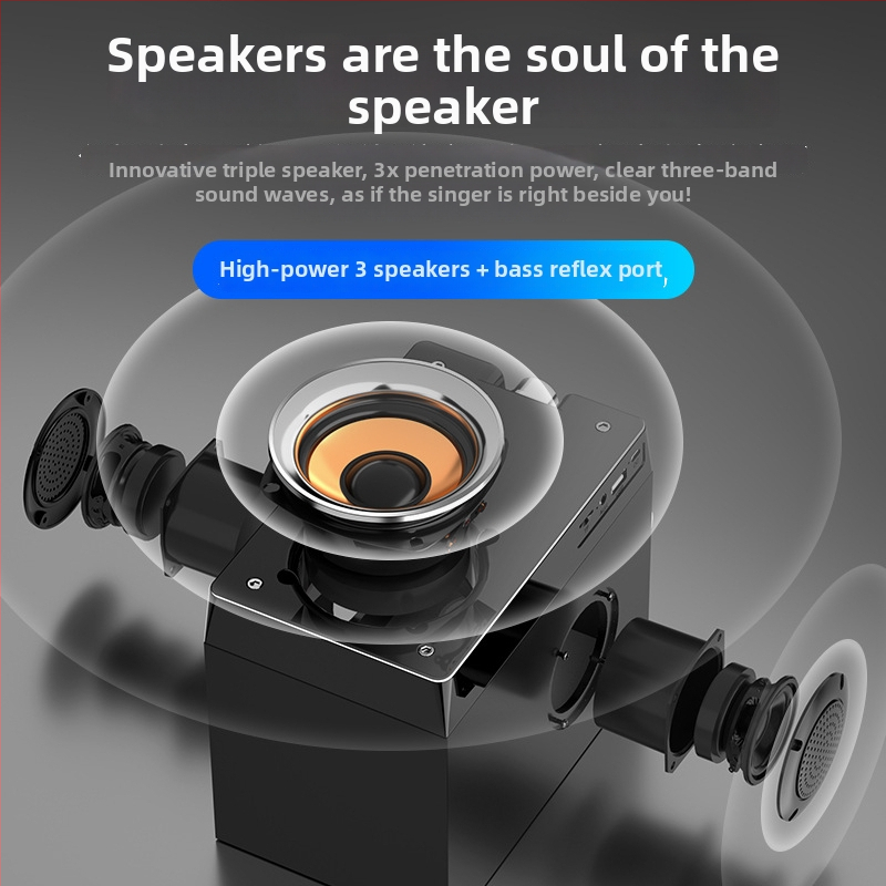 T3 Bluetooth ηχείο, 4.1, εύρος 60 Hz-15 kHz, SNR ≥70 dB, 8 ώρες αναπαραγωγής, εμβέλεια 10 m