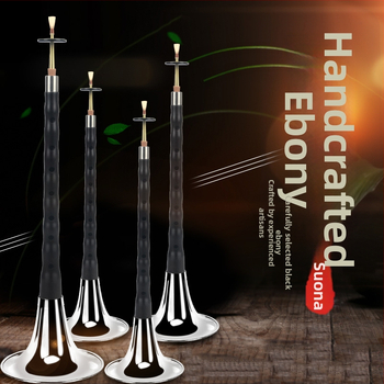 Suona - Ebony suona model, drevený hudobný nástroj, pôvod Čína, kartónové balenie