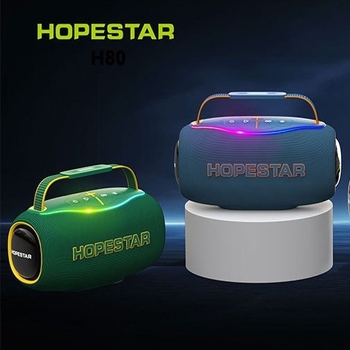 HOPESTAR H80 prijenosni Bluetooth zvučnik za vanjsku upotrebu, 80W, IPX5 vodootporan, sustav od 3 zvučnika, ugrađena baterija 6000mAh, Bluetooth 5.3